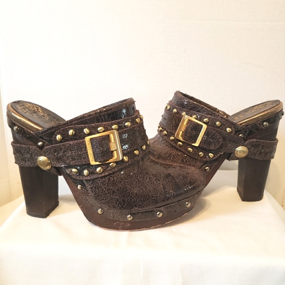 Vince Camuto Christies Dark Brown Platform Clogs - Picture 12 of 12